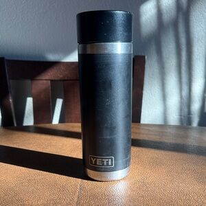 Yeti Black and Silver Travel Mug